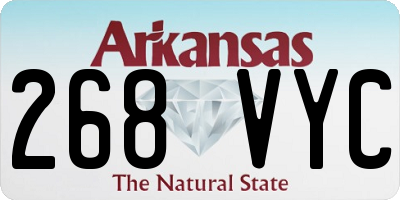 AR license plate 268VYC