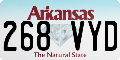 AR license plate 268VYD