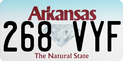 AR license plate 268VYF