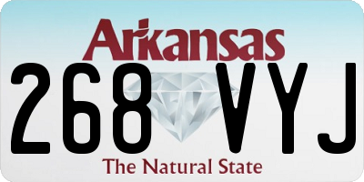 AR license plate 268VYJ