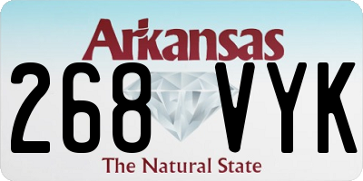 AR license plate 268VYK