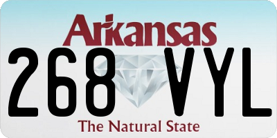 AR license plate 268VYL