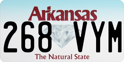 AR license plate 268VYM