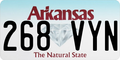 AR license plate 268VYN