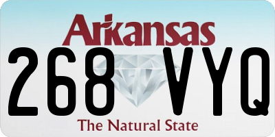 AR license plate 268VYQ