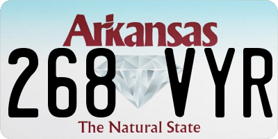 AR license plate 268VYR