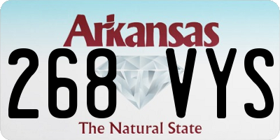 AR license plate 268VYS