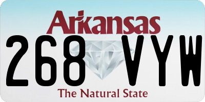 AR license plate 268VYW