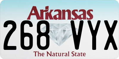 AR license plate 268VYX