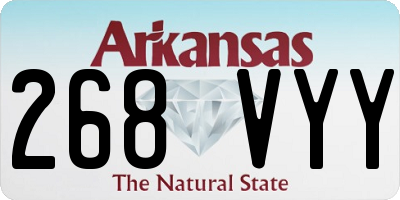 AR license plate 268VYY