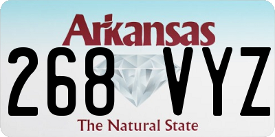 AR license plate 268VYZ