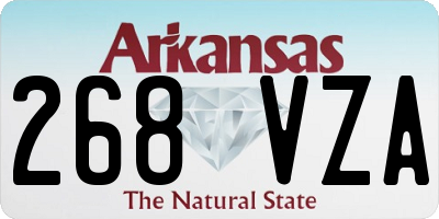 AR license plate 268VZA