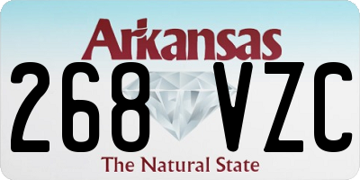 AR license plate 268VZC