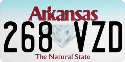AR license plate 268VZD
