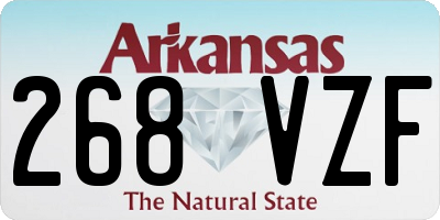 AR license plate 268VZF