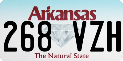AR license plate 268VZH