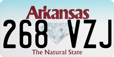 AR license plate 268VZJ