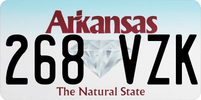 AR license plate 268VZK