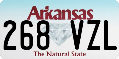 AR license plate 268VZL