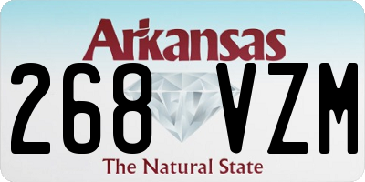 AR license plate 268VZM