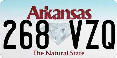 AR license plate 268VZQ