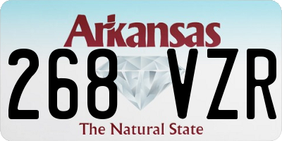 AR license plate 268VZR