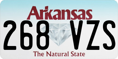 AR license plate 268VZS
