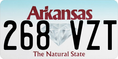 AR license plate 268VZT