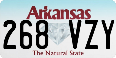 AR license plate 268VZY