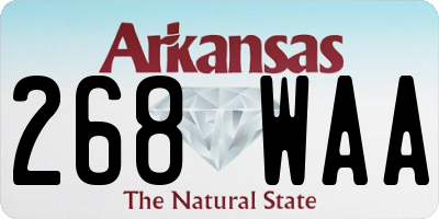 AR license plate 268WAA