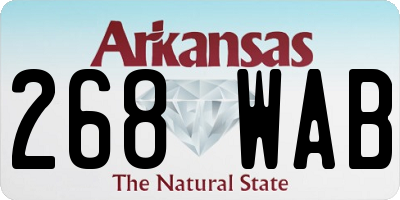 AR license plate 268WAB
