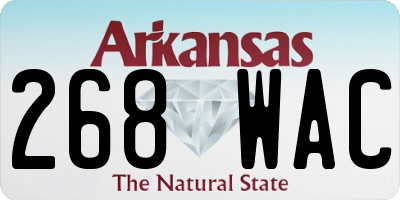 AR license plate 268WAC