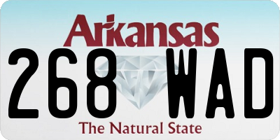 AR license plate 268WAD