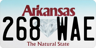AR license plate 268WAE