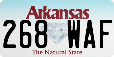 AR license plate 268WAF
