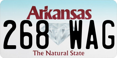 AR license plate 268WAG