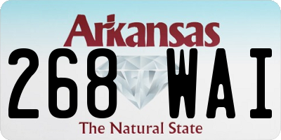AR license plate 268WAI