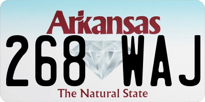 AR license plate 268WAJ