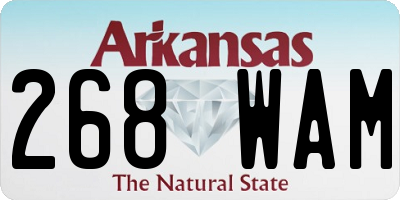 AR license plate 268WAM