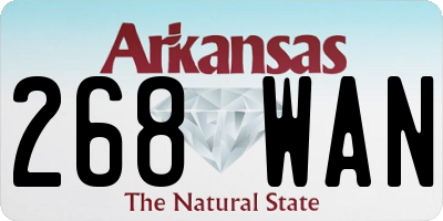 AR license plate 268WAN