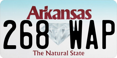 AR license plate 268WAP