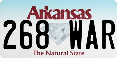 AR license plate 268WAR