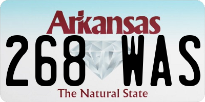 AR license plate 268WAS