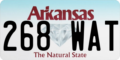 AR license plate 268WAT