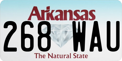 AR license plate 268WAU