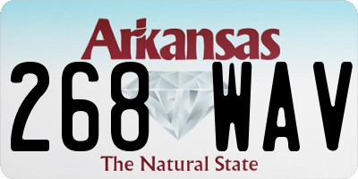 AR license plate 268WAV