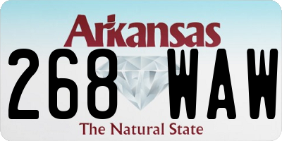 AR license plate 268WAW