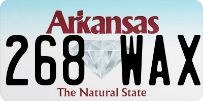 AR license plate 268WAX