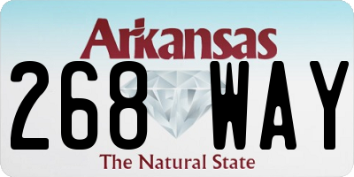 AR license plate 268WAY