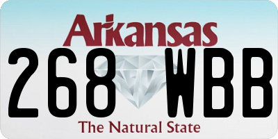AR license plate 268WBB
